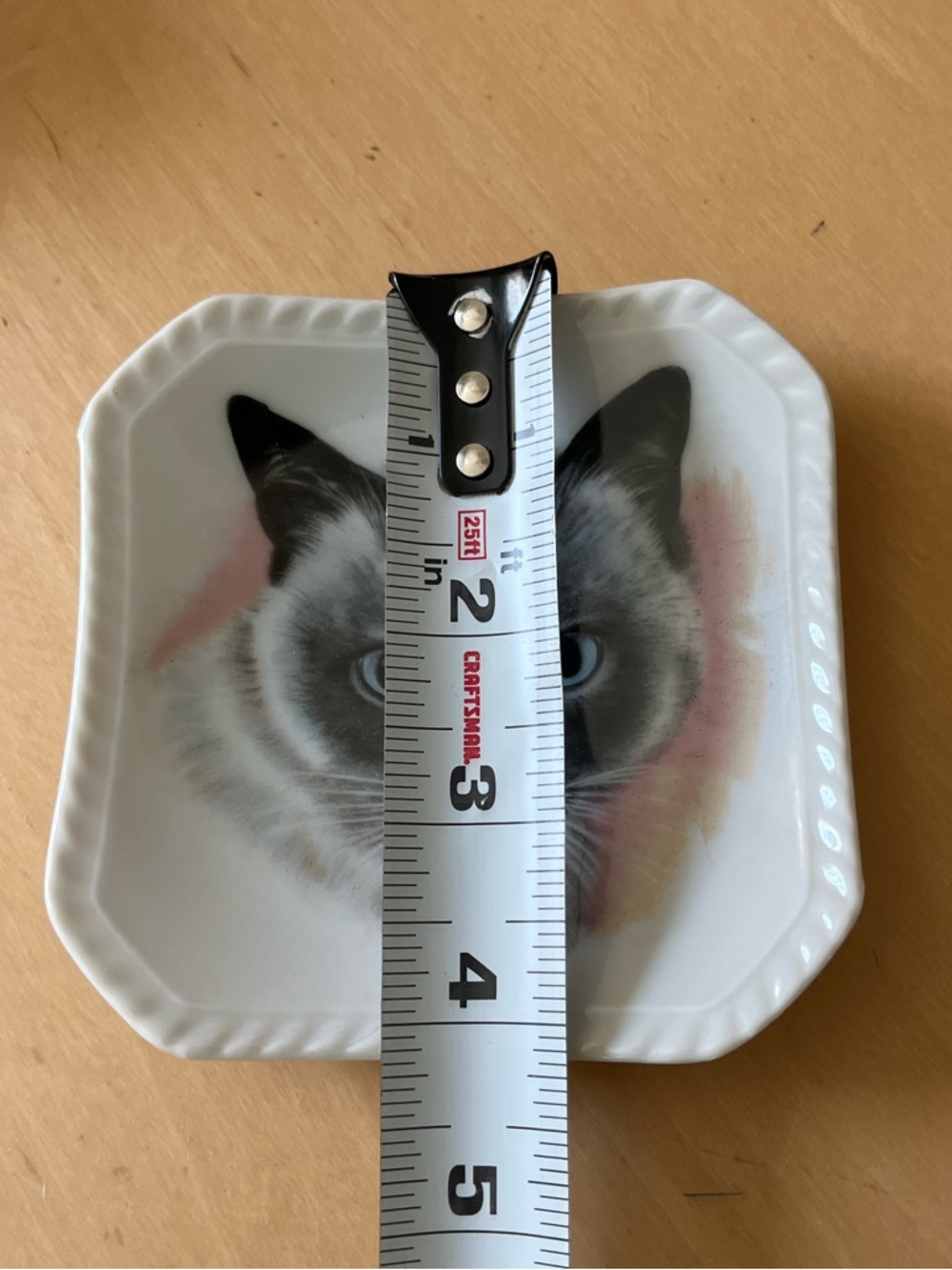 Vintage Siamese Cat Trinket Dish - Blue-Eyed Siamese Design by Chadwick - Japan - Picture 4 of 7